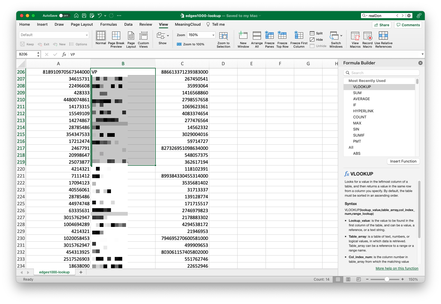 With just a few steps, we now know the real world people associated with each user ID.