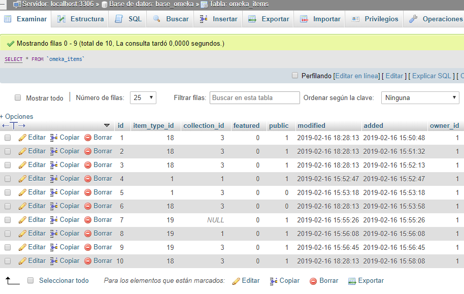 resultado edición tabla